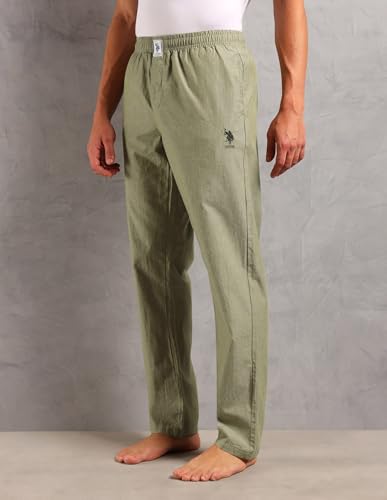 Image of U.S. POLO ASSN. Men Comfort Fit Solid Cotton I658 Lounge Pants - Pack of 1