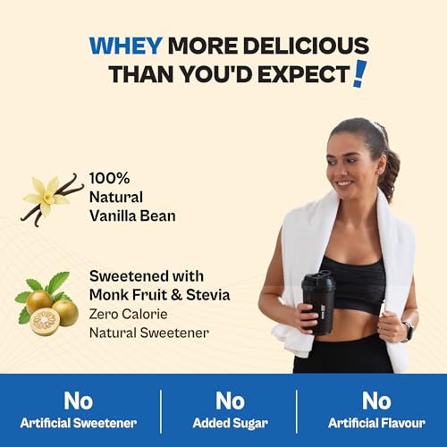 Image of Tata 1mg Ultra Clean Whey Protein Isolate + Concentrate - Vanilla Bean 1kg | 24g Protein, 5.6g BCAA & 30B CFU Probiotics-28 Sachets