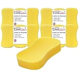 Jumbo Car Sponges (12 Pack) - Large Car Wash Sponges From Car Bright - Perfect for Car Care, Window Cleaning, Wheel Cleaning and Motorbikes - Made in the UK