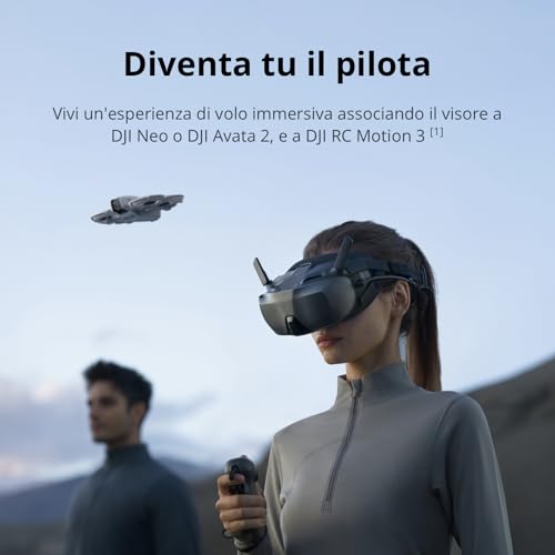 DJI Goggles N3, FPV Goggles con schermo ultra ampio da 1080p, esperienza di volo immersiva, visore per drone FPV, dirette senza fili, visore per drone, kit pronto all'uso, cursore AR - 2
