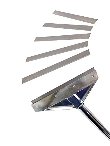 ABN Floor Scraper Tool with 5-Pack Replacement 8in Razor Blades – Heavy-Duty Garage Flooring Removal and Demolition