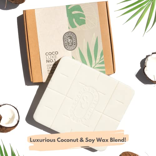 Coconut Soy Wax Blend For Candle Making - Coco Luxe (5 Lbs.) - High Fragrance Load - Ideal For Container Candles, Molds & Melts - Natural, Vegan Friendly - You Will Love It #TOP1
