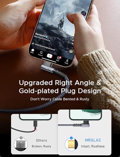 Image of MRGLAS USB C Cable 3.2A, USB to USB C Cable [2-Pack,6.6FT], Type C Charger Fast Charging for iPhone 17 /16 /15 Pro Max, Samsung Galaxy S26 S25 Ultra S24 S23 S22, Note 20, Compatible for Car CarPlay