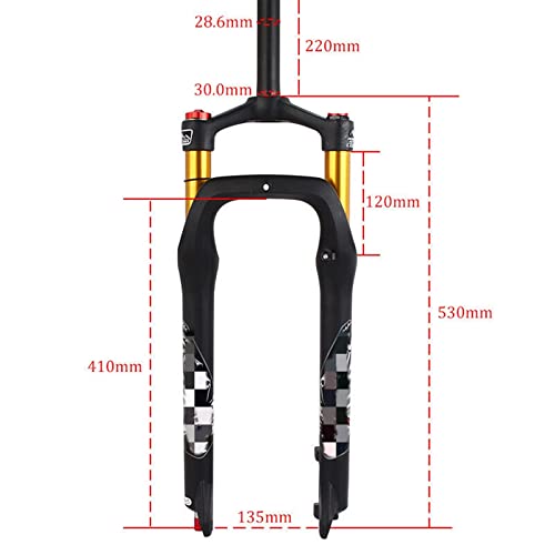 Smanni Fat Bike Fork Suspensao Bike 26 * 4.0" Disc Brake Snow Beach Bike Air Fork 9Mm Bicycle Suspenton Fork #TOP1