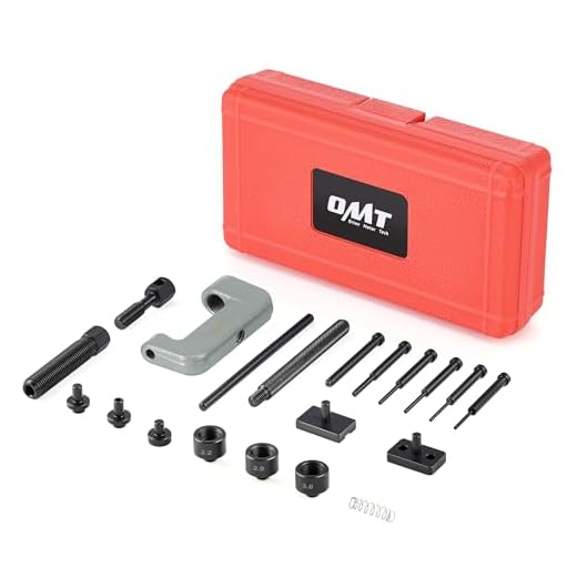 OMT Chain Breaker, 19pc Chain Breaker Tool Kit with C Frame 3 Anvils 5 Break Tips, Dirt Bike ATV Motorcycle Chain Breaker Chain Link Removal Tool Chain Repair Tool for Cam and 25 to 630 Chains, Red