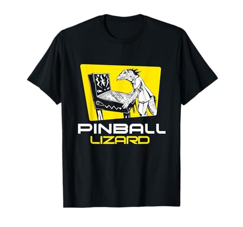 Pinball Lizard - Retro Vintage Multiball Pinball Arcade Game T-Shirt