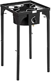 ROVSUN Single Propane Burner Outdoor Gas Stove, 20psi Regulator, High Pressure Portable Cooker