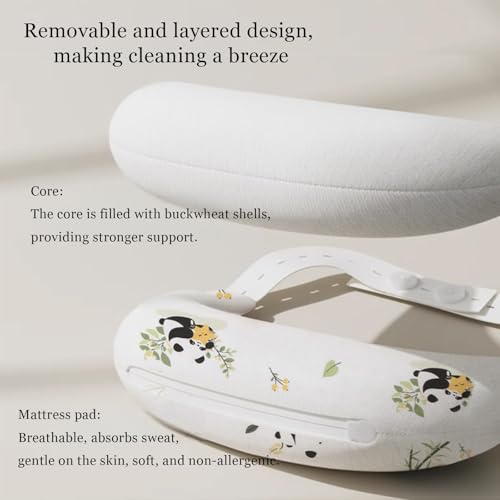 Almohada ajustable para cuello bebé, soporte de cabeza miniatura 6