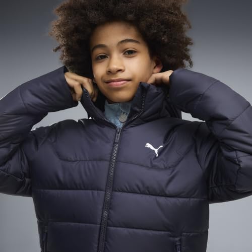 PUMA Jugendliche Essentials Wattierte Kapuzenjacke 128, New Navy Blue – Ansicht 3
