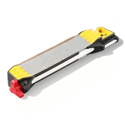 Knife Sharpener, Compact Travel Hunting Knife Sharpener Tool - Guided Field Sharpener
