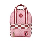 Bioworld Minimochila feminina rosa de lona de algodão com logotipo Demon Slayer