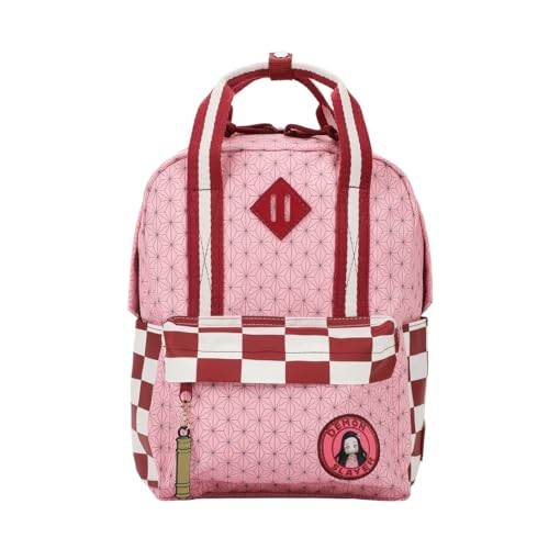 Bioworld Demon Slayer Logo Cotton Canvas Women's Pink Mini Backpack