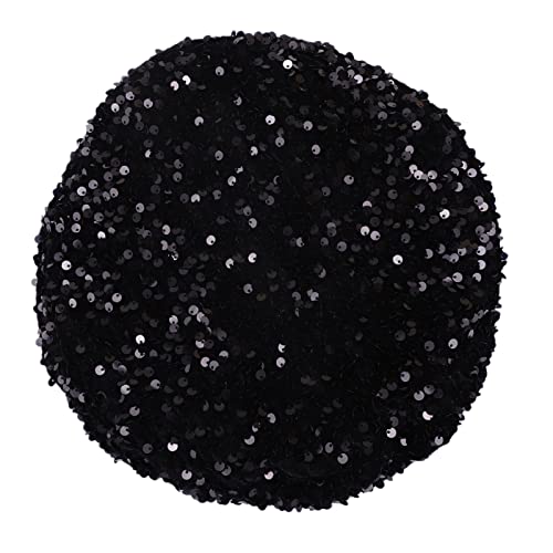Women's Sequins Beret Hat Sparkly Mermaid Cap For Ladies Dancing Party Fancy Dress Beret Hats For Women Girls A-Black #TOP2