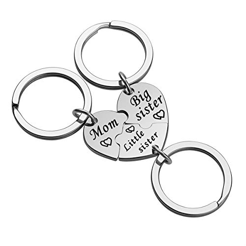 Iwensheng Mom Birthday Gift From Daughter - 3Pcs Mom Big Sister Little Sister Mother Daughter Keychain Mother’s Day Gift Christmas Gifts For Mom #TOP1