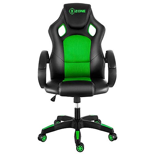 Cadeira Gamer Básica, Xzone, Preto/Verde - CGR-02