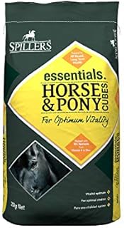 SPILLERS Horse & Pony Cubes 20kg  Horse Feed with Over 30 Nutrients  Horse Food For Optimum Vitality and Long-Term Horse Health