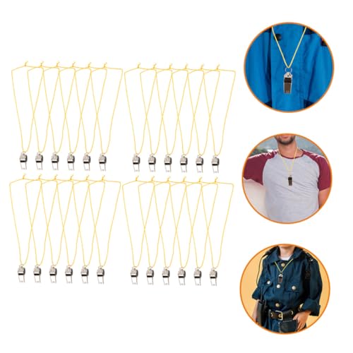 24 silbatos de seguridad con cordón para deportes y camping miniatura 4