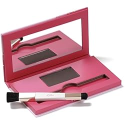 eSalon Root Touch Up + Brow Powder, Conceal & Cover (Medium Brunette) - Hairline Powder for Women - Scalp Concealer & Filler for Thinning & Gray Hair Coverage - Creates Thicker & Fuller-Looking Hair