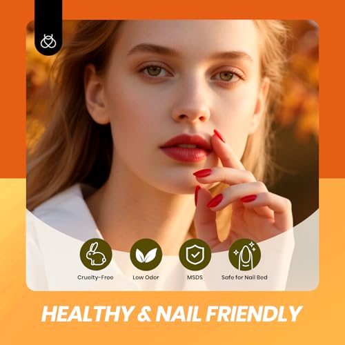 Image of Beetles Jelly Gel Nail Polish Set - 6 Colors Jelly Gel Polish Kit Yellow Orange Burgundy Red Purple Green Sheer Translucent Soak off UV Nail Art Manicure Gift for Women