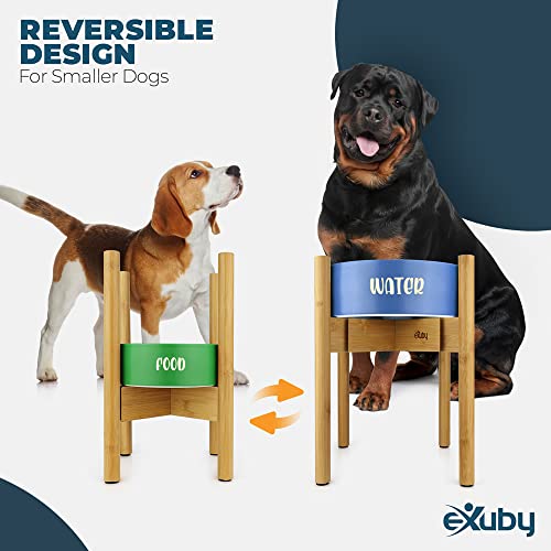 eXuby - 2-Pack Adjustable Dog Bowl Stand for Large Breed dogs - Keeps Your Dog Comfortable While Eating or Drinking - Perfect Height of 14\" - Expands to 11.25\" - Bowls Sold Separately - Thumbnail 6