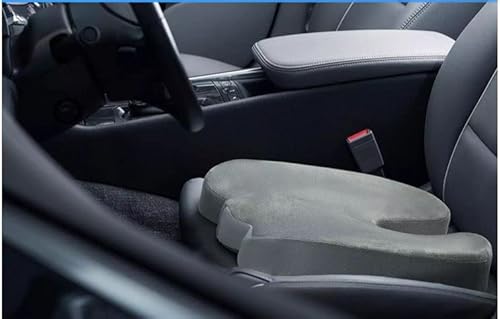 Comfort4U Orthopedic Memory Foam Seat Cushion For Car Seat - Office Chair - Gaming Chair - Boat Seat - Tailbone Cushion - Coccyx Cushion - Sciatica Pillow For Sitting (Red, Velvet) #TOP5