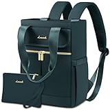 LOVEVOOK Small Backpack Purse for Women, Convertible Mini Backpack for Daily, Travel, Work, Stylish Lightweight Tote Bag, Dark Green