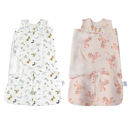 Image of Ftikvo Swaddle-Blanket Baby Girl & Boy Swaddles Newborn Infant Transition Safe Wrap Blankets Breathable