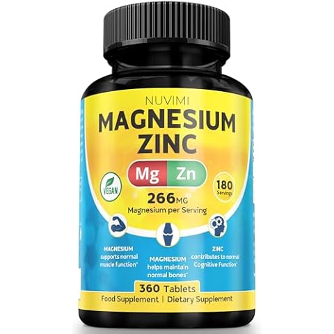 NUVIMI Magnesium and Zinc Supplement Tablets Cover
