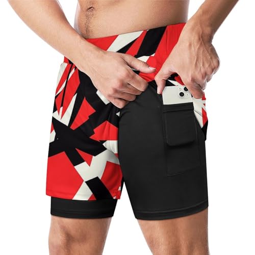 Men Lightweight Swim Trunks for Van 1986 Halen Beach Pants,Beach Board Shorts Surf Quick Dry Breathable Swim Trunks for Party