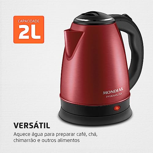 Mondial Chaleira Pratic CE-06-R Vermelho Inox