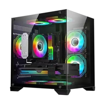 Gabinete Gamer Gb1790 Hayom 4 Fans Rgb Micro-atx Vidro Temp