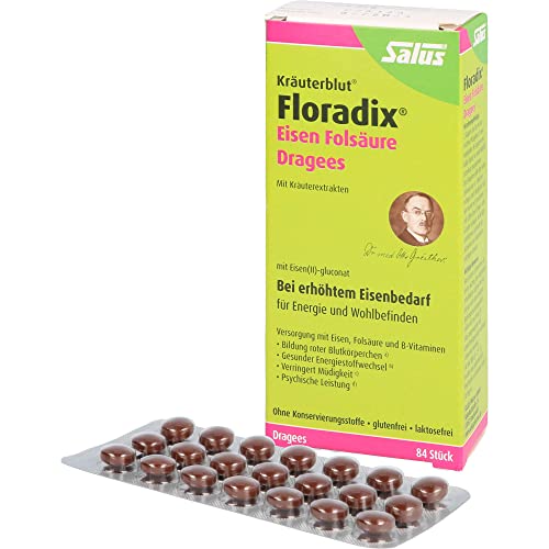 Floradix Eisen Folsäure Dragees 84 stk