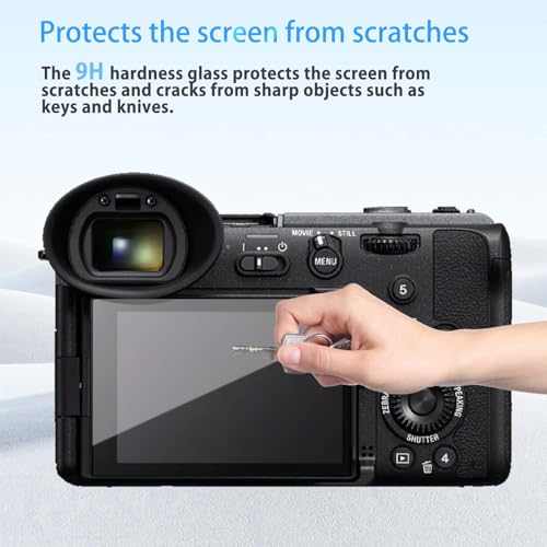 Evita arañazos en Sony FX2 con este protector de pantalla NOUKAJU de vidrio templado duradero 3