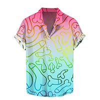Chemise Hawaïenne Homme Humour 3D – Chemise Moche Drôle Imprimé Bite, Manches Courtes Tropical Fun Pour Plage, Soirée Déguisée Ou Été Festif