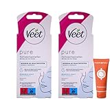 Veet PURE Kaltwachsstreifen Gesicht 2x 20 Stk. I Für sensible Haut I...