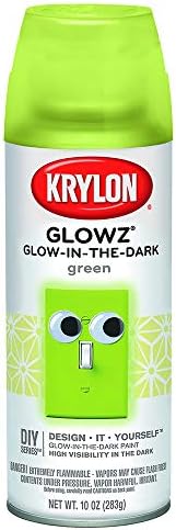 Krylon K03051000 Glowz® Glow-in-The-Dark Paint, Green Glowz - 10 Ounce