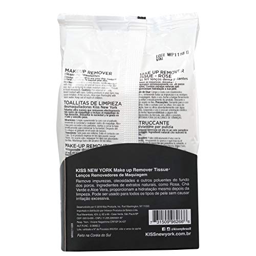 Lenço Demaquilante, Kiss New York, Rosa