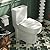 DeerValley 12" Rough-In Small Compact One Piece Toilet For Bathroom with Gold Button