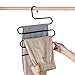 Produktbild Huntfgold 5 Stück Kleiderbügel Mehrfach S-Form Hosenbügel Closet Organisieren Lagerung Edelstahl Platzsparer für Krawatte Schal Hose Handtuch Kleidung (Black, 5 Stück)