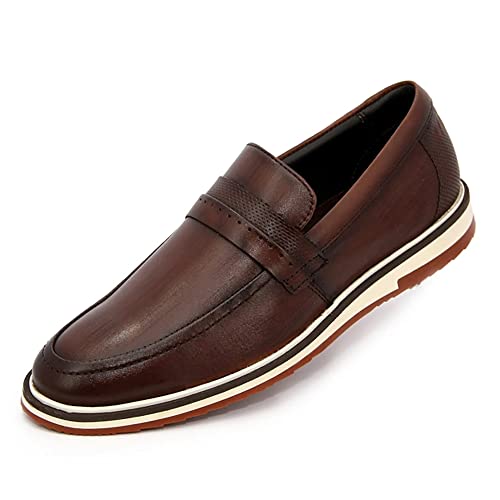 Sapato Social Masculino Esport Fino Polo City Alpha Em Couro Nobre 142 Tabaco (39, Tabaco)