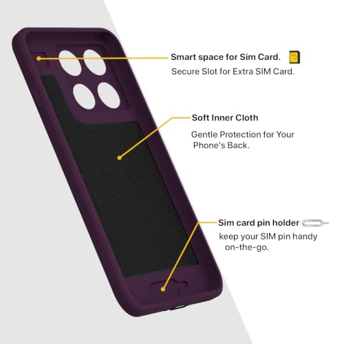 Image of Outlouders Back Cover for Motorola Moto Edge 70 Max 5G | Soft Matte Silicone | Slim Fit | Magnetic-Safe Logo Design (Magnetic-Safe Not Compatible) | Shockproof | Camera Protection Bumper Case (Purple)