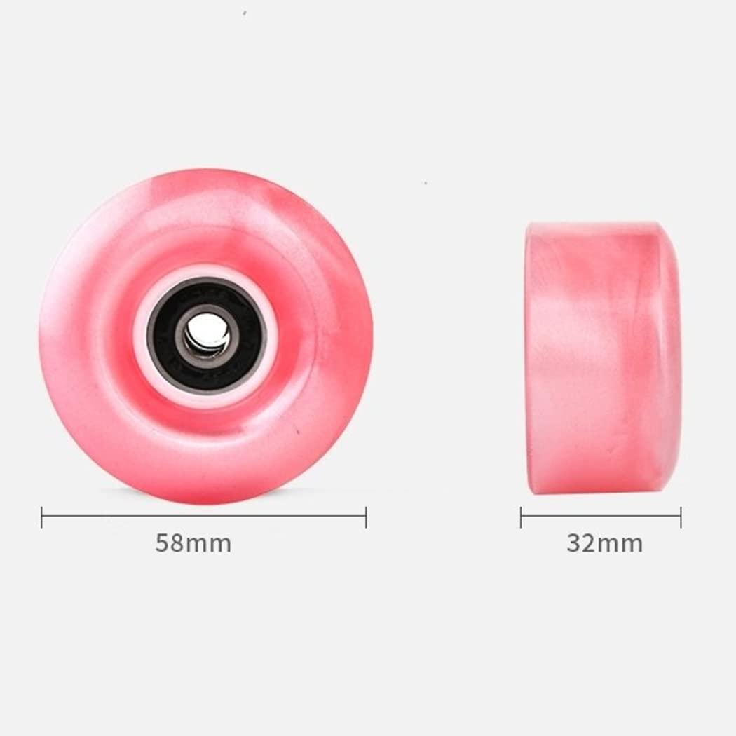 TGHY Lot de 8 Roues de Patin à roulettes pour Double rangée pour Double Rangée Patinage Et Skateboard Quad Roller Skateboard avec roulements installés, 32mm x 58mm 82A