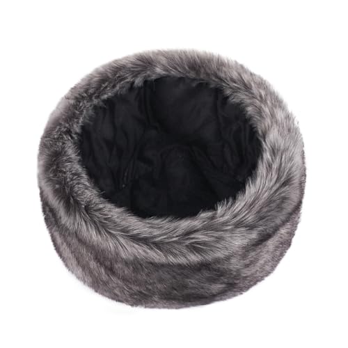 Image of Faux Fur Cossack Hat Fuzzy Trapper Trooper Hat Windproof Warm Russian Ushanka Winter Ski Hunting Cap Unisex