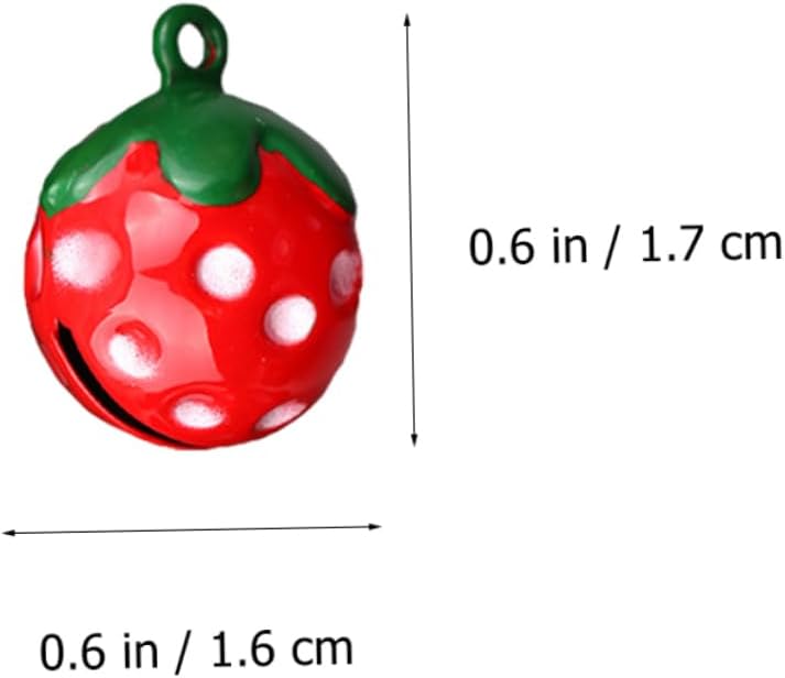 Milisten 10pcs Crafted Fine Workmanship Pet Collar Pendant Strawberry Shape for Dogs
