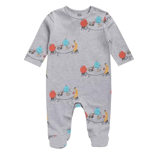 Image of miniklub Baby Front Open Long Sleeve Cotton Sleep Suit, Pack of 2 (Blue /White Color)