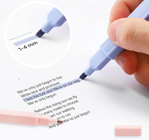 Image of 12Pcs Aesthetic Cute Highlighters, Bible Pastel markers and Pens, No-Bleed School Supplies and Office Journal DIY Home || Two Side Highlighters Pen | Pack Of 12 |