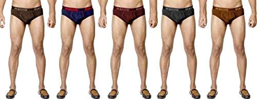 Smart Cut Mens Cotton Brief Multicolor, Pack of 5 (90cm)