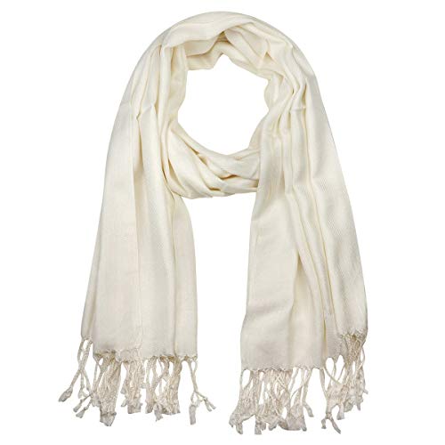 Châle pashmina femme luxueux grand drapé uni écharpe étole de qualité