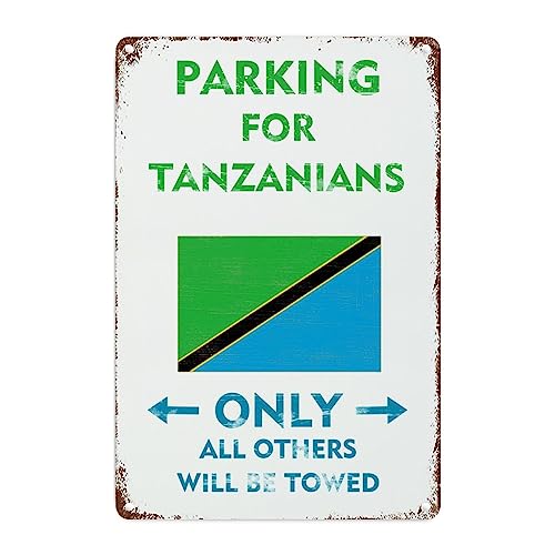 Parking for Tanzanians Only All Others Will Be Towed ���^���T�C�� 8x12 ���B���e�[�W ���H �X�g���[�g �x�� ���m�点 �A���~�ʊŔ� ����&���O���� �h���A���~�T�C�� �E�H�[���A�[�g