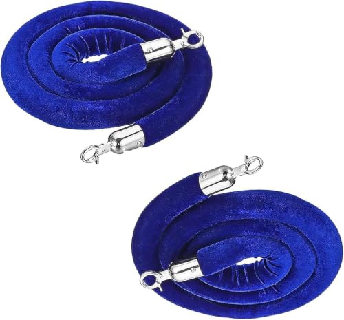 Stanchion Hanging Ropes,2 Pack Velvet Ropes Safety Barrier